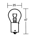 Gloeilamp PY21W 12V 21W BAU15s geel