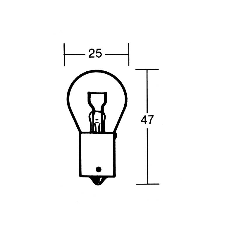 Gloeilamp PY21W 12V 21W BAU15s geel