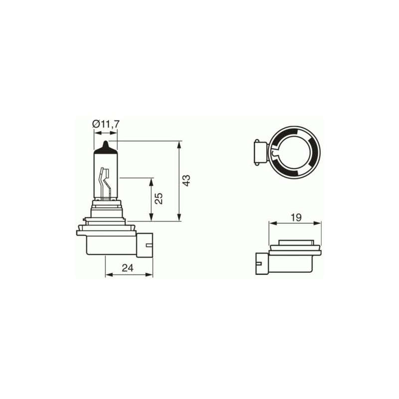 H11 gloeilamp 12V 55W PGL 19-2