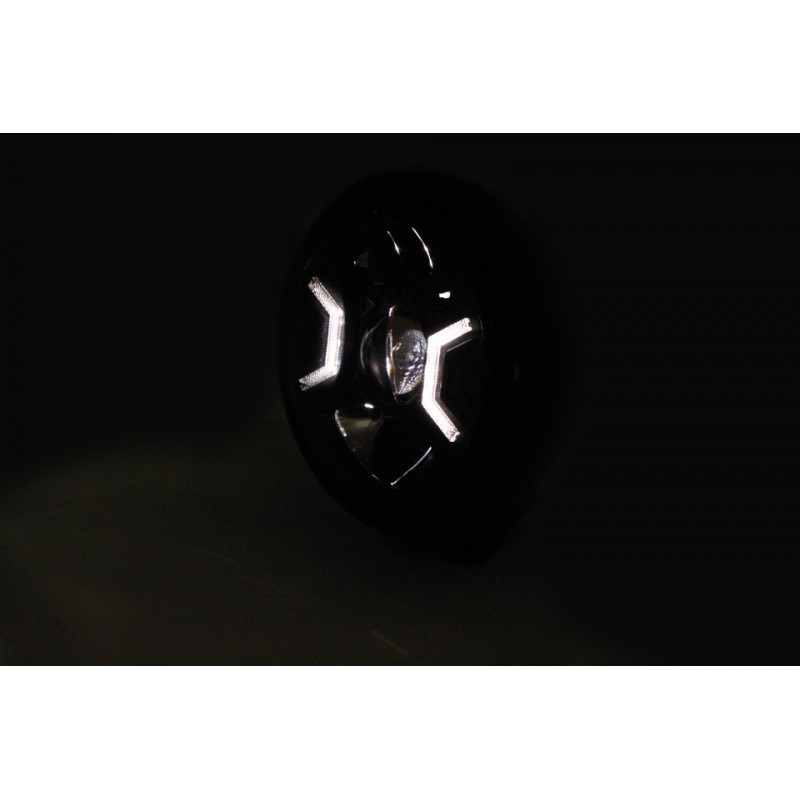 Spotlight 7� LED HD-Style Type-2 zwart (onderbevestiging)
