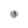 Pushbutton RVS zilver met blauw licht