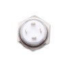 Pushbutton RVS zilver met blauw licht