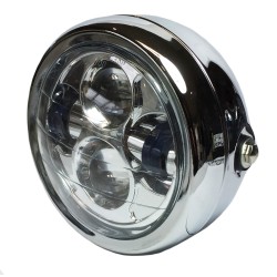 Koplamp LED 6,5" chroom