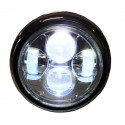 Koplamp LED 6,5" chroom