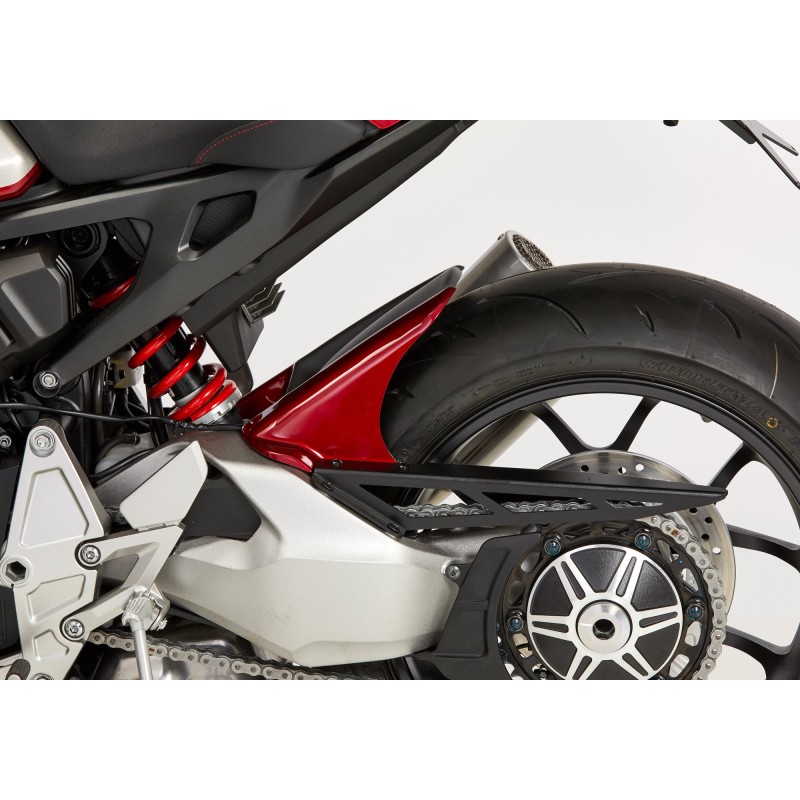 Hugger achterzijde met alu kettingbeschermer CB1000R rood/zwart