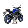 Uitlaatsysteem 2-1 S1 zilver Yamaha MT-07 (17-20)