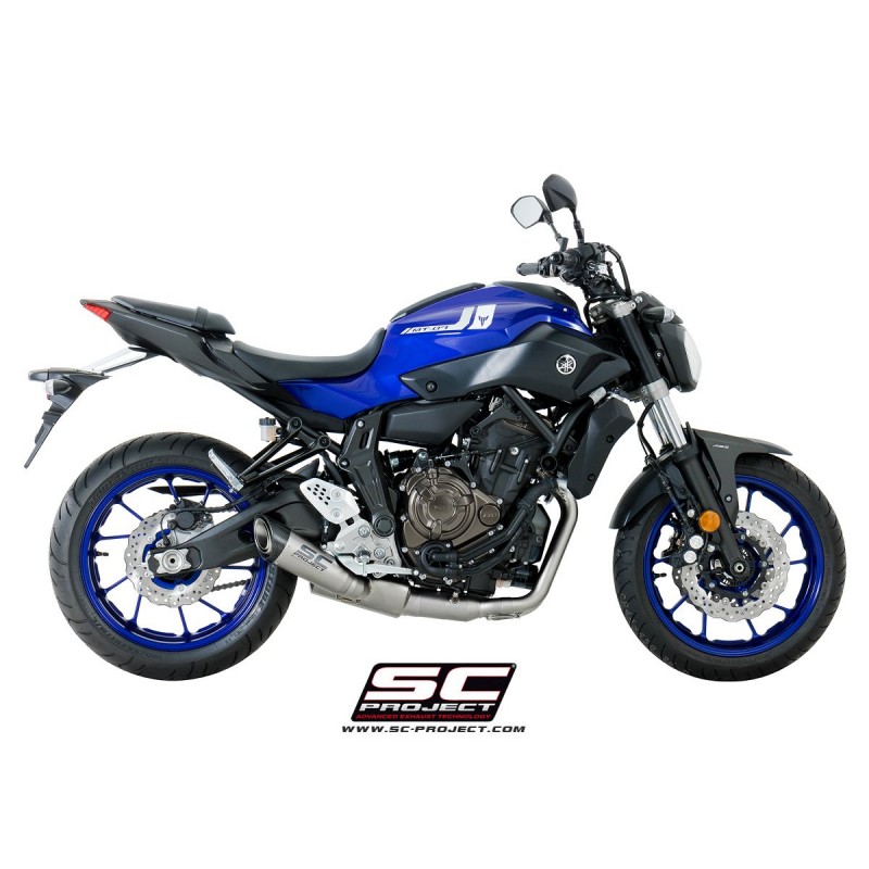 Uitlaatsysteem 2-1 S1 zilver Yamaha MT-07 (17-20)