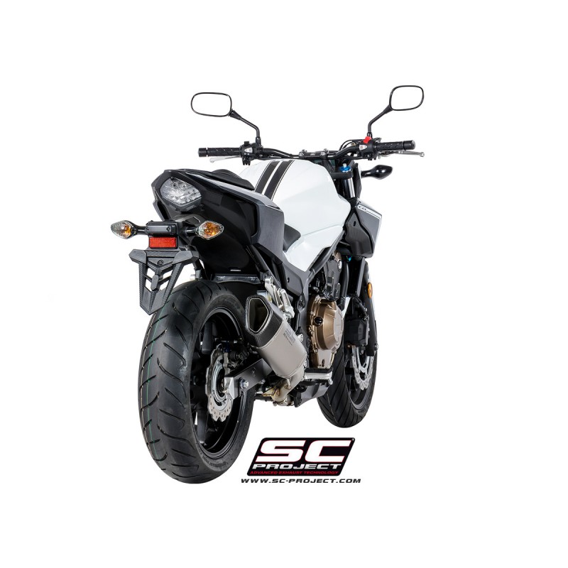 Uitlaatdemper SC1-R titanium Honda CB500-X-F/CBR500R (17-18)