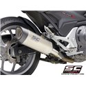 Uitlaatdemper SC1-R titanium Honda NC750S-X (16-20)