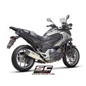 Uitlaatdemper SC1-R titanium Honda NC750S-X (16-20)