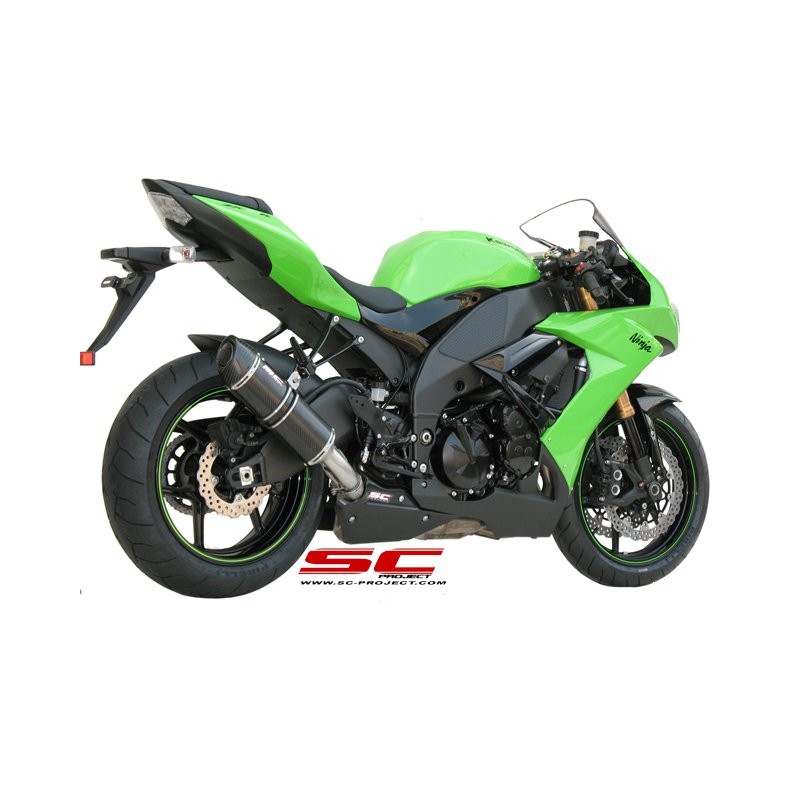 Uitlaatdemper Oval carbon Kawasaki ZX-10R (08-10)