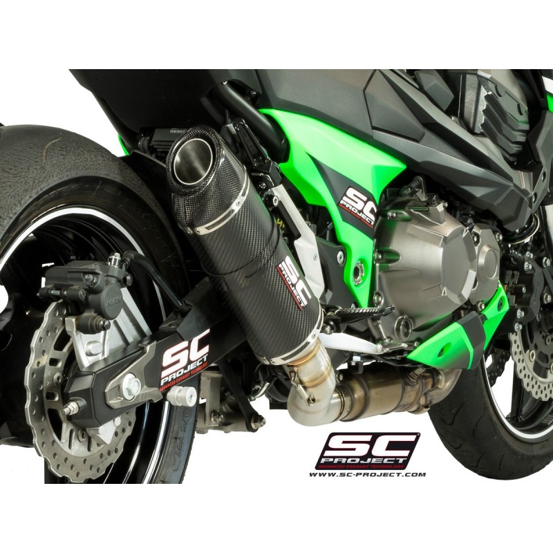 Uitlaatdemper Oval carbon Kawasaki Z800 (12-16)