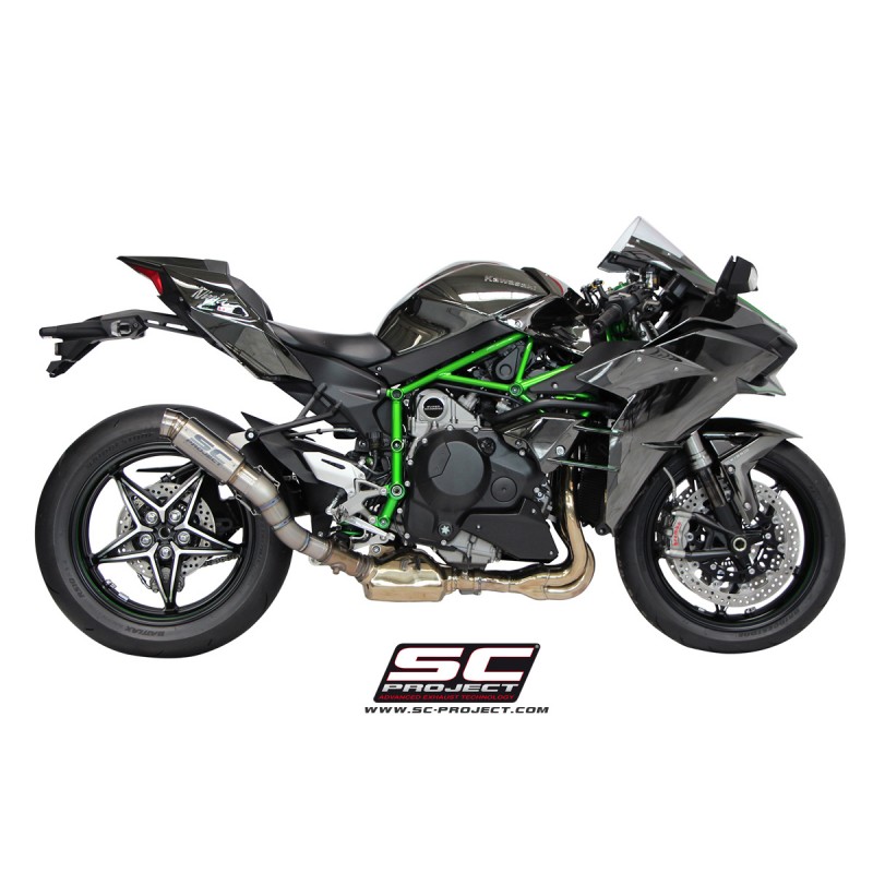 Uitlaatdemper GP70-R titanium Kawasaki Ninja H2 (15-20)