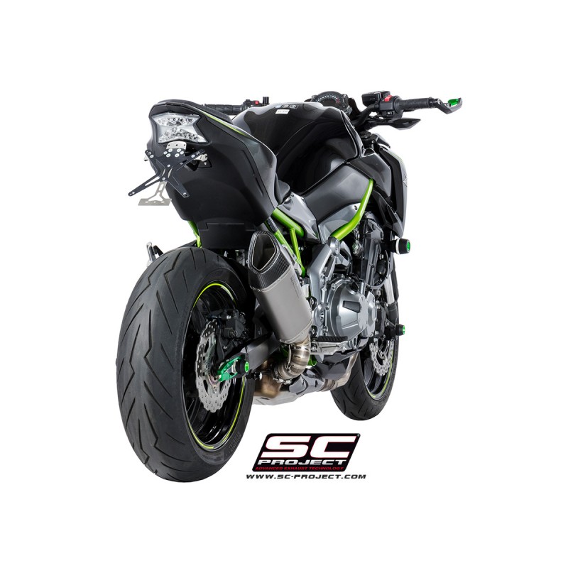 Uitlaatdemper SC1-R titanium Kawasaki Z900 +A2 (17-20)