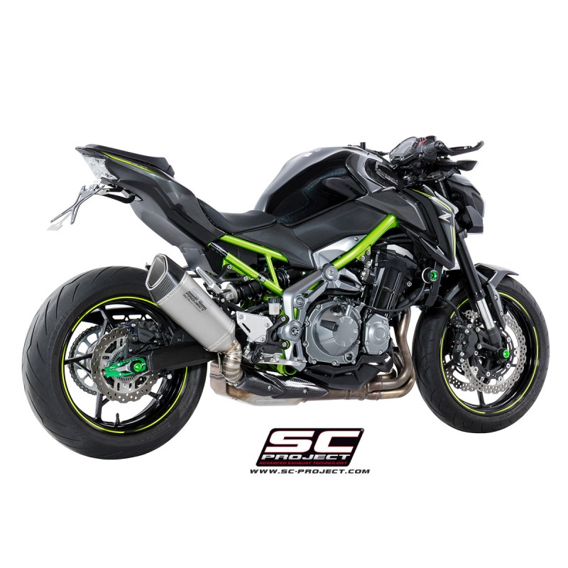 Uitlaatdemper SC1-R titanium Kawasaki Z900 +A2 (17-20)