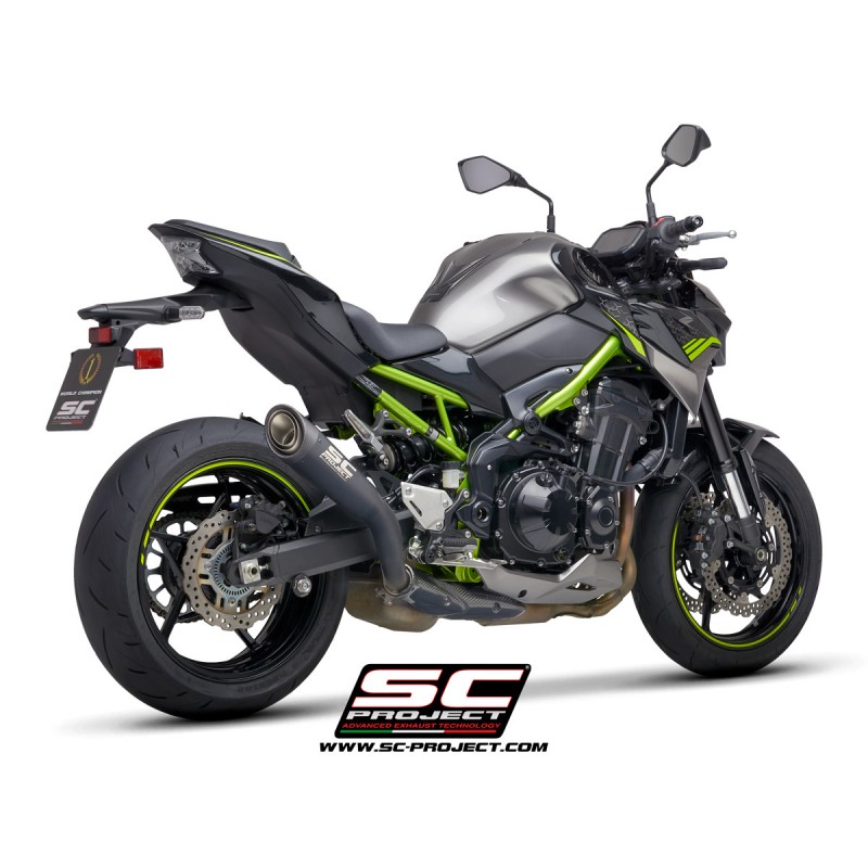 Uitlaatdemper S1 zwart Kawasaki Z900 +A2 (17-20)