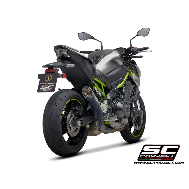 Uitlaatdemper S1 zwart Kawasaki Z900 +A2 (17-20)