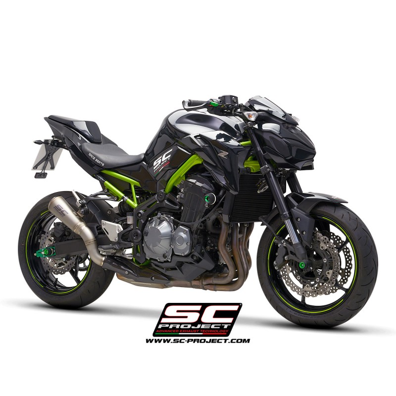 Uitlaatdemper S1-GP titanium Kawasaki Z900 +A2 (17-20)