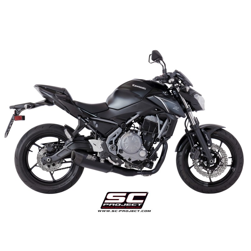 Uitlaatsysteem 2-1 SC1-R GT zwart Kawasaki Z650 (17-19)