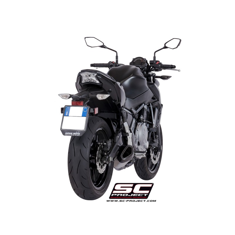 Uitlaatsysteem 2-1 SC1-R GT zwart Kawasaki Z650 (17-19)