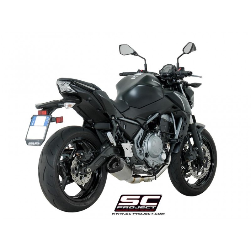 Uitlaatsysteem 2-1 SC1-R GT titanium Kawasaki Z650 (17-19)