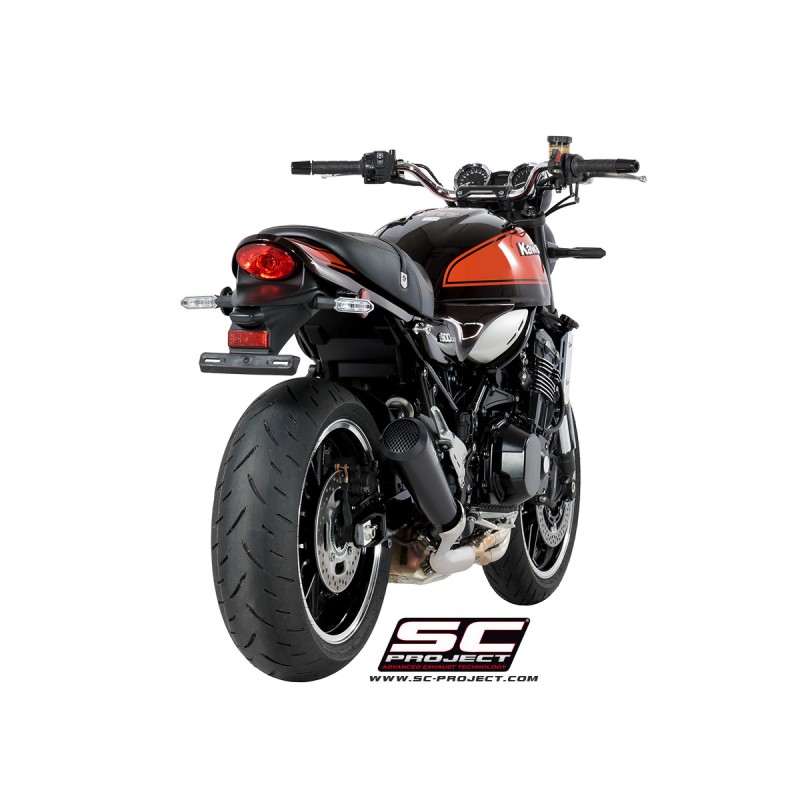 Uitlaatdemper Conical 70's zwart Kawasaki Z900 (18-21)