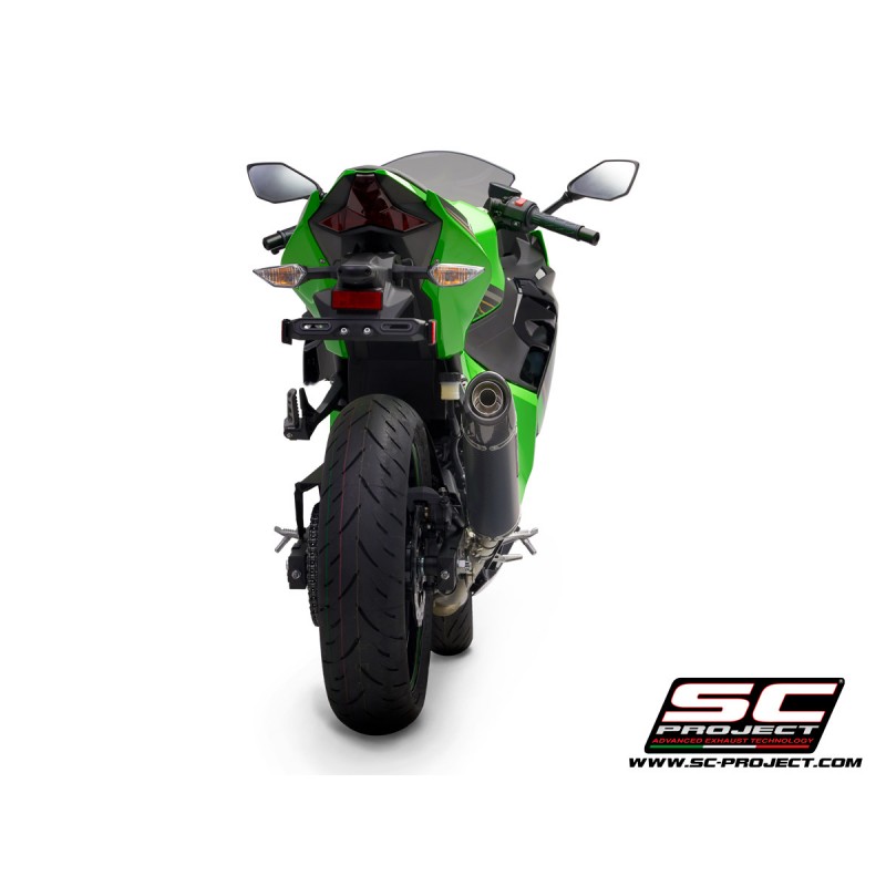 Uitlaatdemper Oval carbon Kawasaki Ninja 400 (18-20)