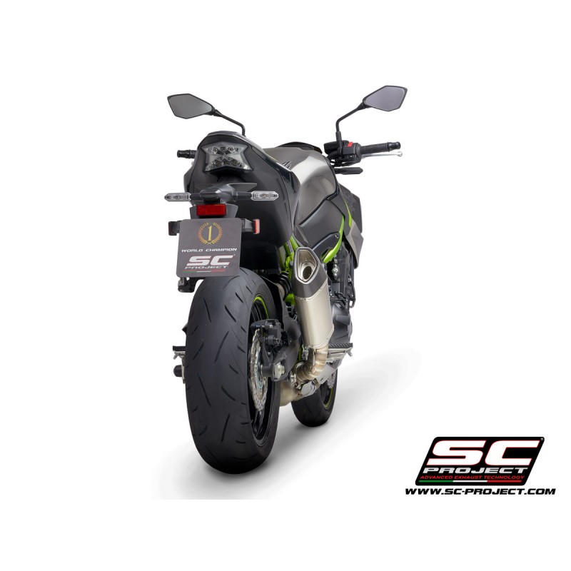 Uitlaatdemper SC1-R titanium Kawasaki Z900 (20)