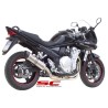 Uitlaatdemper Oval titanium Suzuki GSF650 (07-12)