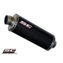 Uitlaatdemper Oval R60 carbon Suzuki GSF650-1250/GSX650F (07-12)