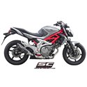 Uitlaatdemper Oval titanium Suzuki SFV650 (09-15)