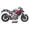 Uitlaatdemper Oval titanium Suzuki SFV650 (09-15)