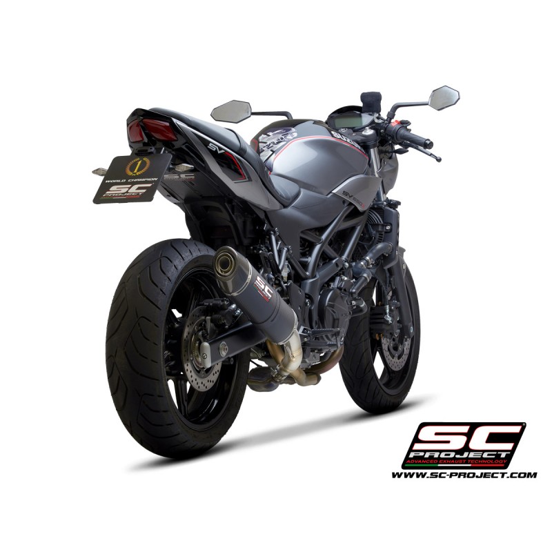 Uitlaatdemper Oval carbon Suzuki SV650 (16-20)