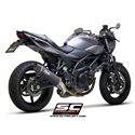 Uitlaatdemper Oval titanium Suzuki SV650 (16-20)