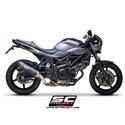 Uitlaatdemper Oval titanium Suzuki SV650 (16-20)