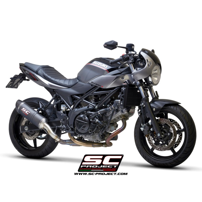 Uitlaatdemper Oval titanium Suzuki SV650 (16-20)