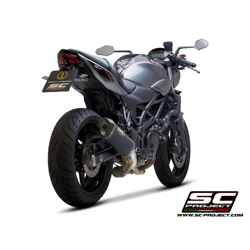 Uitlaatdemper SC1-M carbon Suzuki SV650 (16-20)