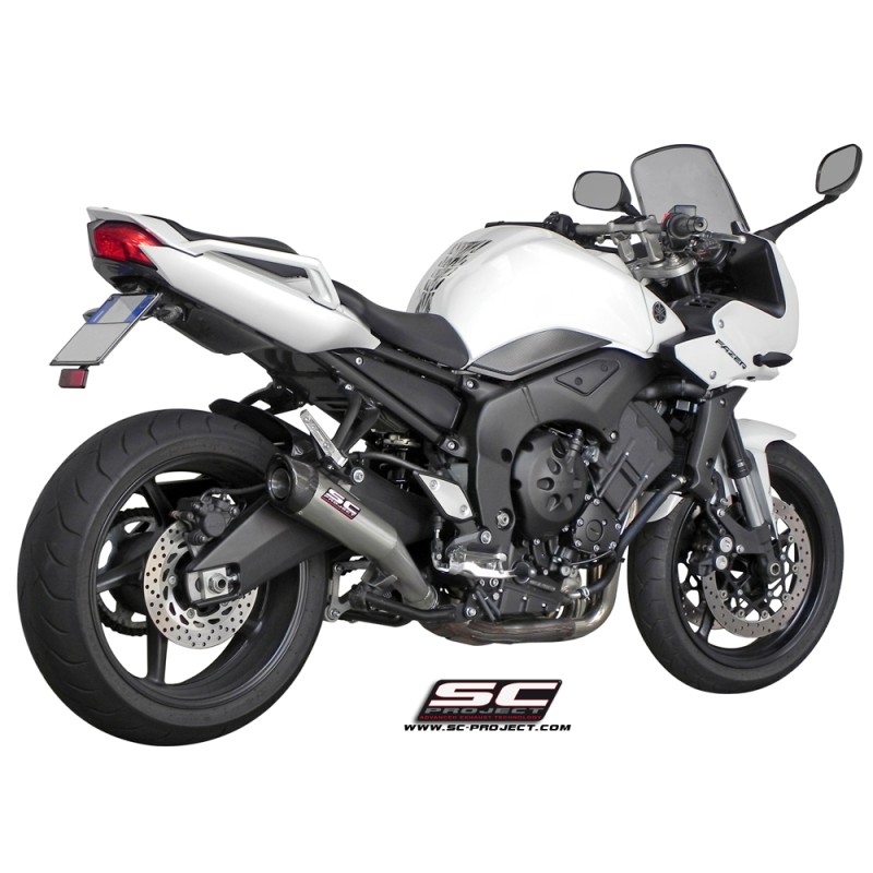 Uitlaatdemper Conical zilver Yamaha FZ1 + Fazer (06-16)