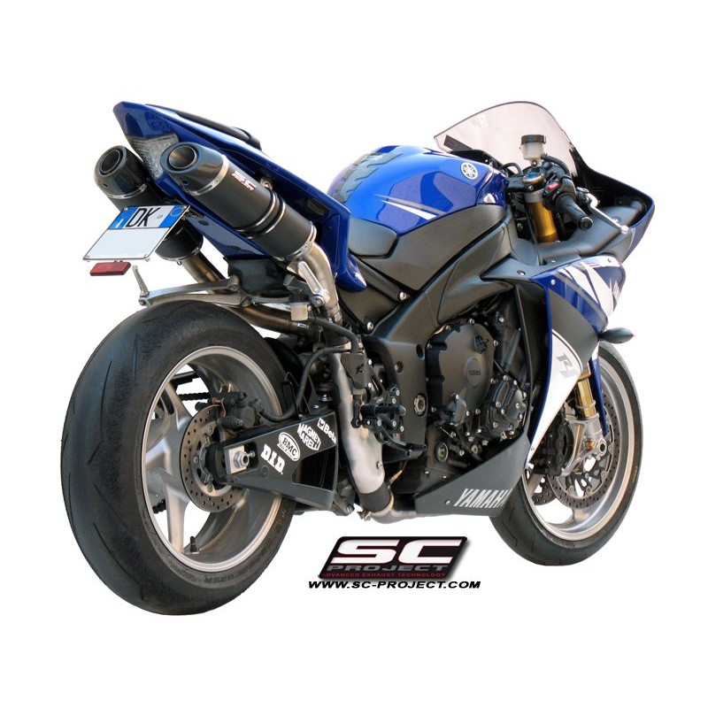 Uitlaatdempers Oval carbon Yamaha YZF R1 (09-14)