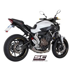 Uitlaatsysteem 2-1 Conical zilver Yamaha MT-07 (13-16)