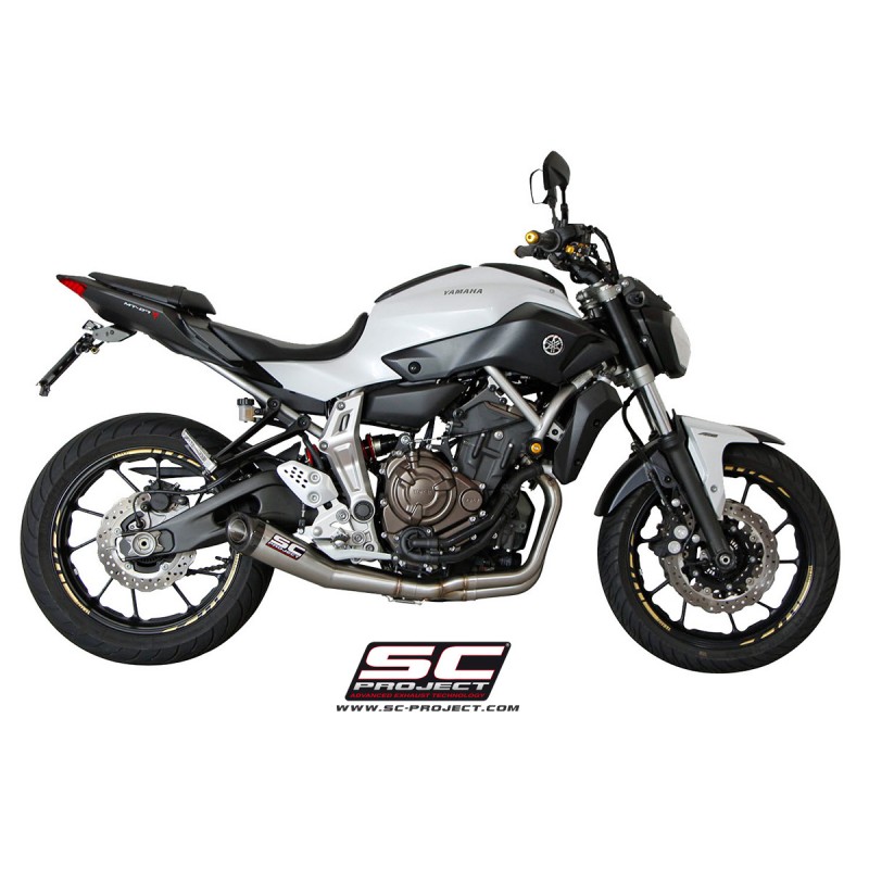 Uitlaatsysteem 2-1 Conical zilver Yamaha MT-07 (13-16)