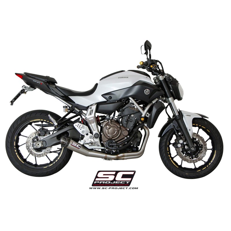 Uitlaatsysteem 2-1 Conical zilver Yamaha MT-07 (13-16)