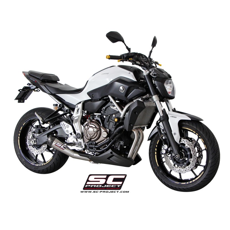 Uitlaatsysteem 2-1 Conical zilver Yamaha MT-07 (13-16)