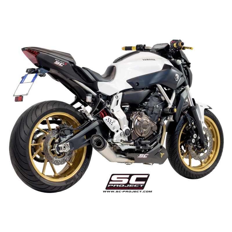 Uitlaatsysteem 2-1 S1 zilver Yamaha MT-07 (13-16)