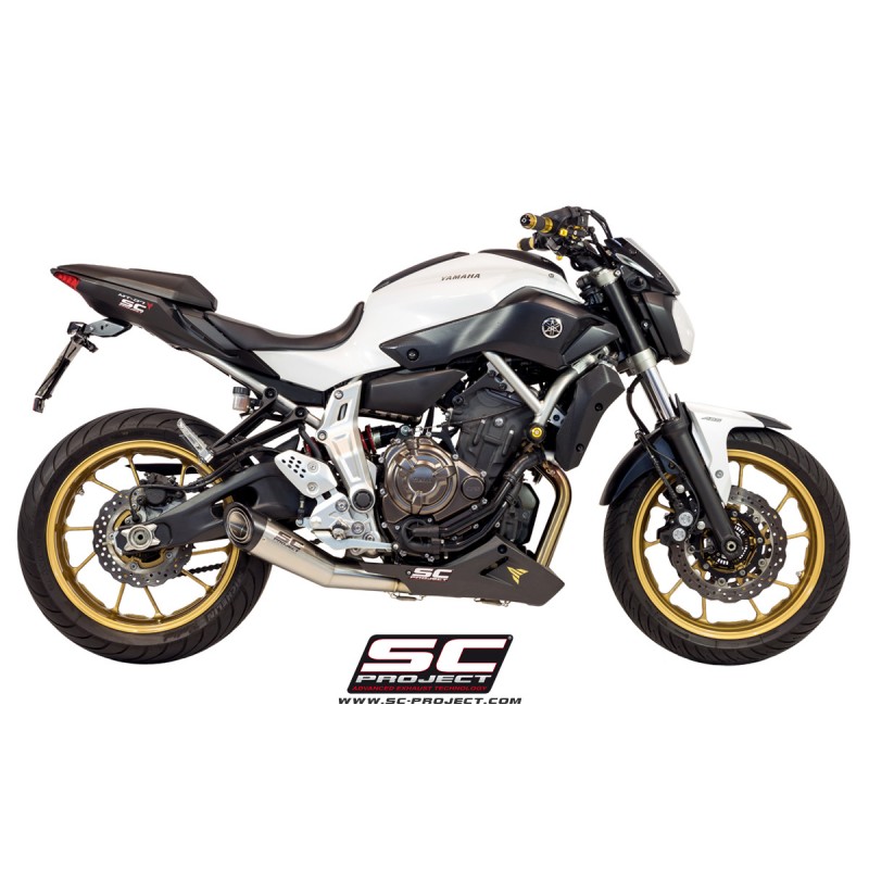 Uitlaatsysteem 2-1 S1 zilver Yamaha MT-07 (13-16)