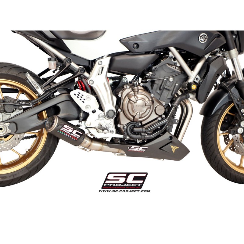 Uitlaatsysteem 2-1 CR-T carbon Yamaha MT-07 (13-16)