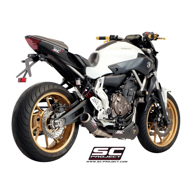 Uitlaatsysteem 2-1 CR-T carbon Yamaha MT-07 (13-16)