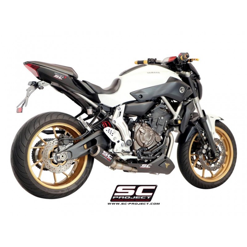 Uitlaatsysteem 2-1 CR-T carbon Yamaha MT-07 (13-16)