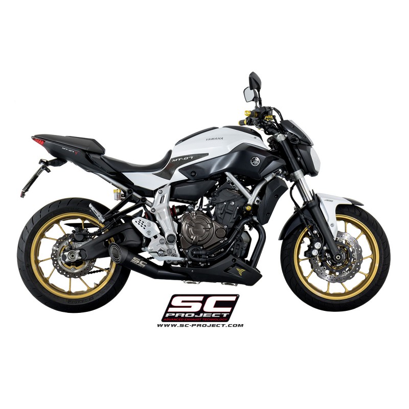 Uitlaatsysteem 2-1 S1 zwart Yamaha MT-07 (13-16)