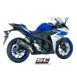 Uitlaatdemper Oval carbon Yamaha YZF R3 (15-17)